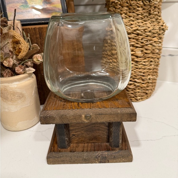 Vintage Knock on Wood Corporation Glass Gumball Jar with Wooden Base - Picture 7 of 12